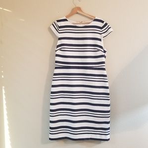 J. Crew navy blue and white dress size 14